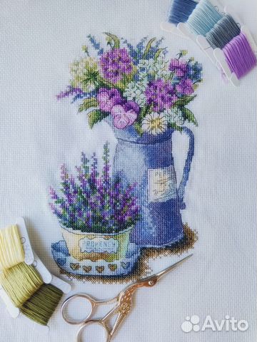 Картина вышитая крестом, ручная работа