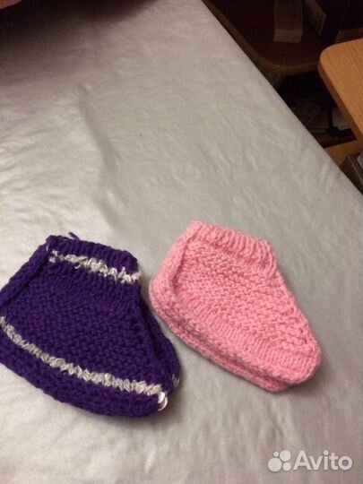 Вязаные носки следики