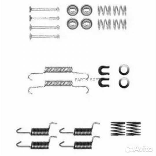 Delphi LY1367 Рем.к-кт пружин для задних барабанны