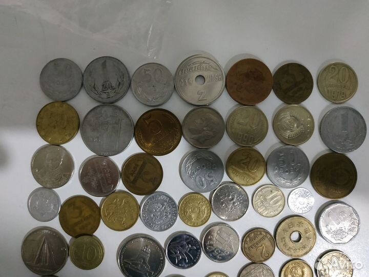 Монеты СССР, европа, азия - 62шт