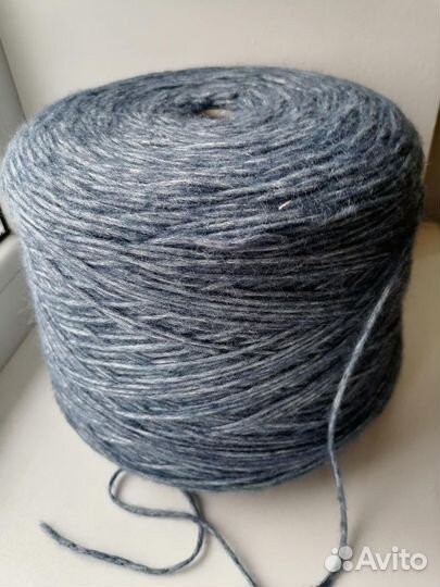 Пряжа для вязания с шерстью и хлопком