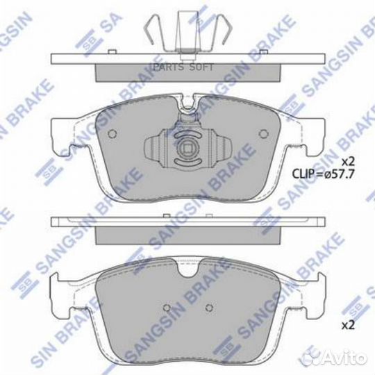 Sangsin brake SP4025 Колодки тормозные передние