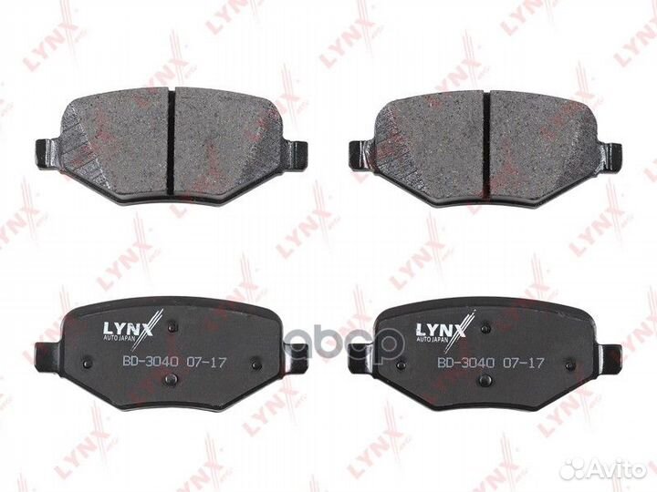 Колодки тормозные дисковые зад BD3040 lynxauto