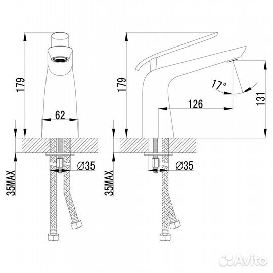 LeMark LM4906CW Смеситель для раковины