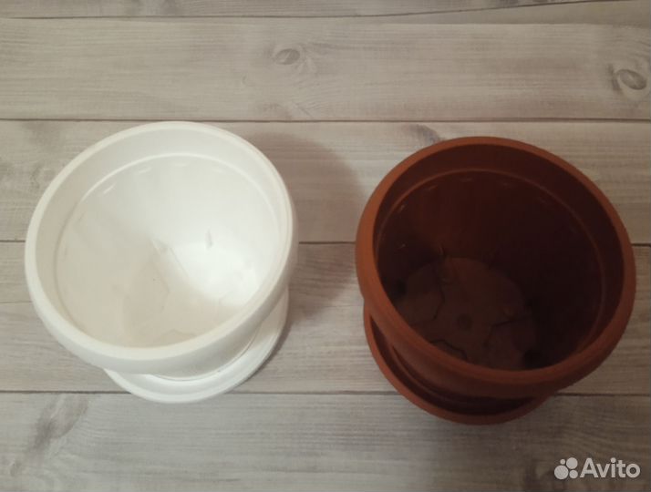 Горшок для растений вазон терра с подставкой