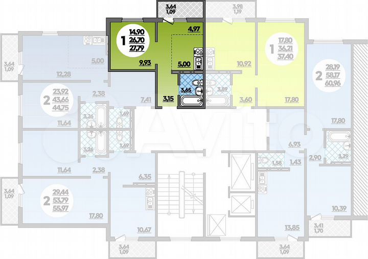 Квартира-студия, 27,8 м², 7/16 эт.