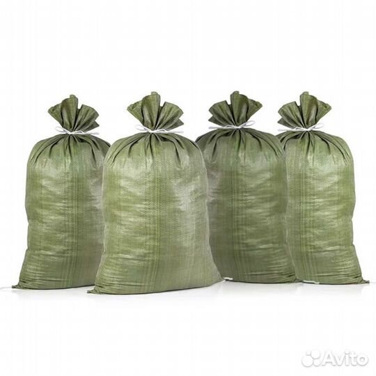 Мешки зеленые полипропиленовые 55х95