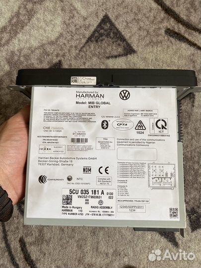 Штатное г/у фольксваген поло седан