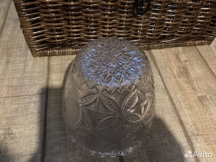 Ваза ведро хрустальная СССР большая