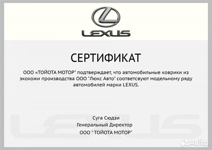3D Коврики Lexus RX из Экокожи
