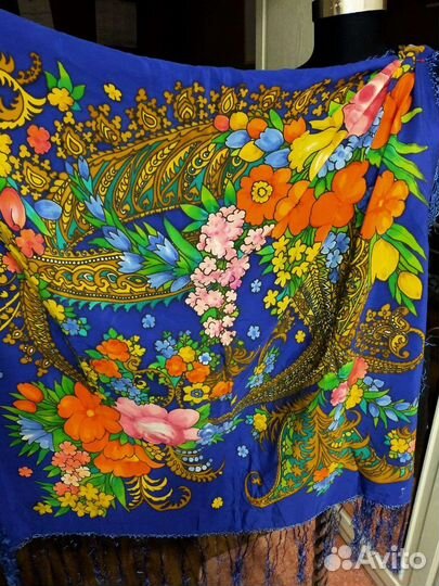 Платок натуральный шелк СССР