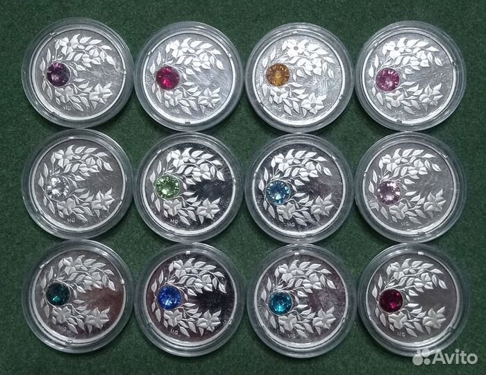 Монеты Канада 2012 Камни рождения Серебро