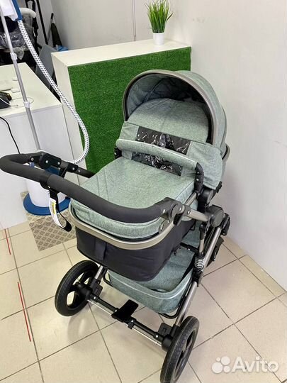 Коляска-трансформер 3 в 1 Luxmom 555 мята