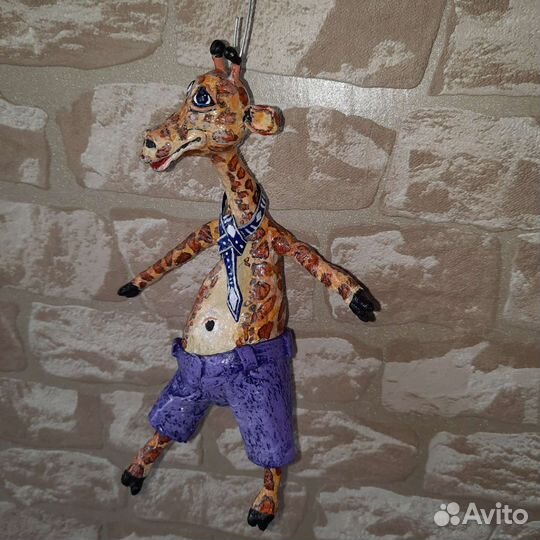 Ватная ёлочная игрушка Жирафик