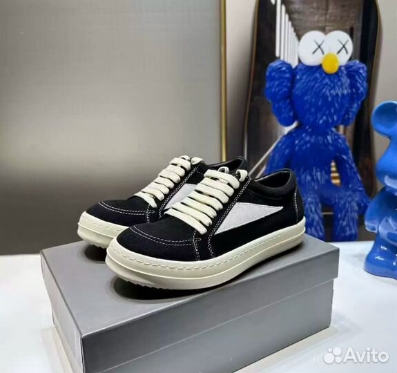 Кеды Rick Owens Vans Vintage Black/White/Brown