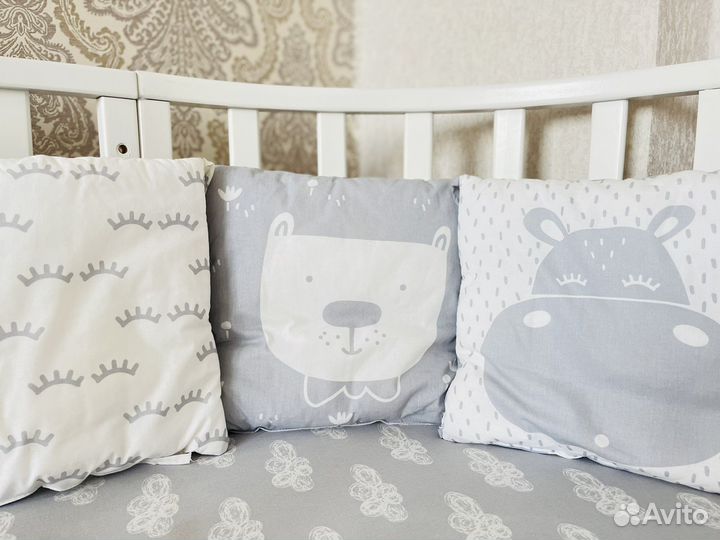 Бортики на круглую кроватку