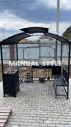 Мангал с крышей