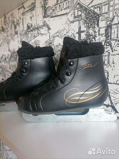 Коньки детские, двухполозные, 30 размер