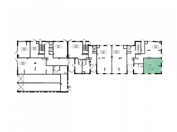 Продам торговое помещение, 55.1 м²