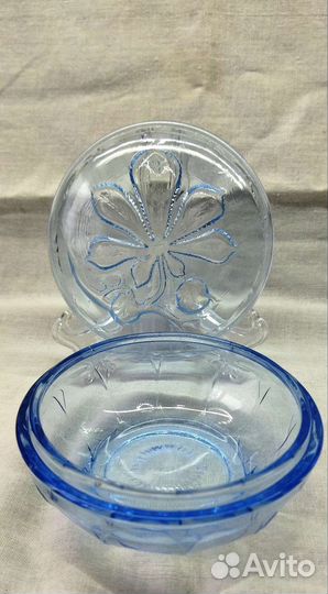 Шкатулка купоросное стекло СССР