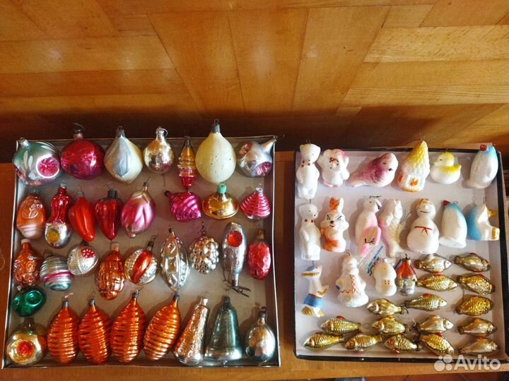 Елочные игрушки СССР. Стекло