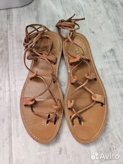 Сандалии ручная работа кожа 38-39