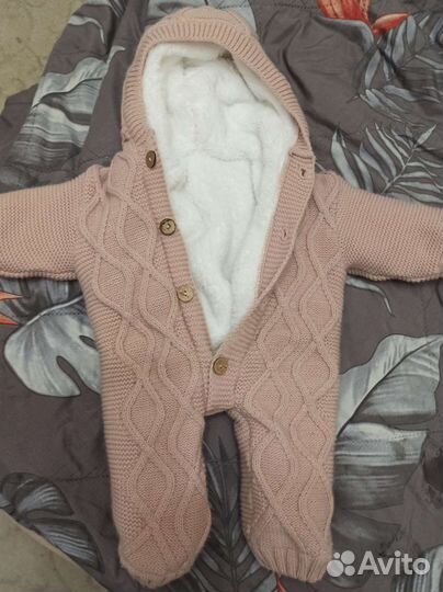 Комбинезон детский вязанный утепленный