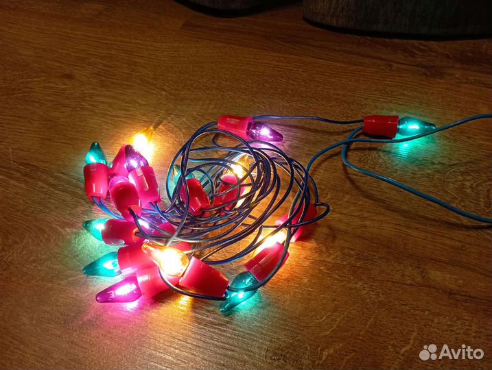 Гирлянда СССР ег Капелька с цветными лампочками