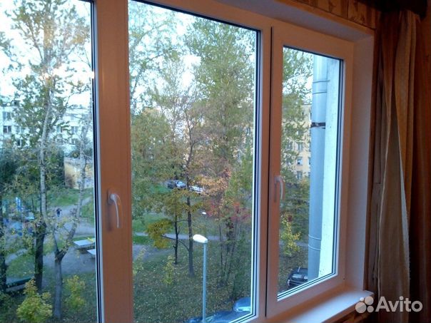 Окно пвх 5и камерное 2100х1400 2х створчатое