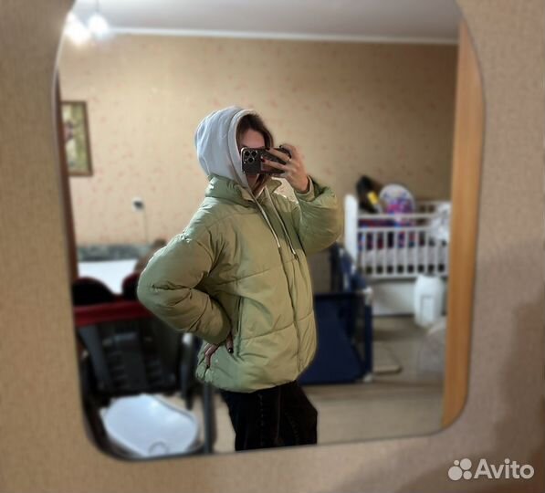 Куртка зимняя женская 42 44 размер салатовая