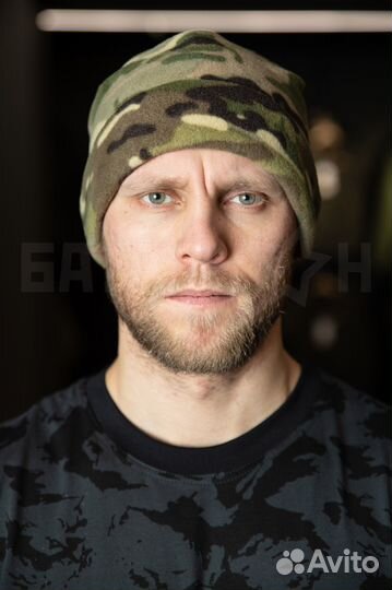 Шапка флисовая с отворотом, мультикам