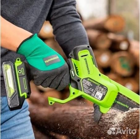 Аккумуляторная пила цепная Greenworks G24MCS10