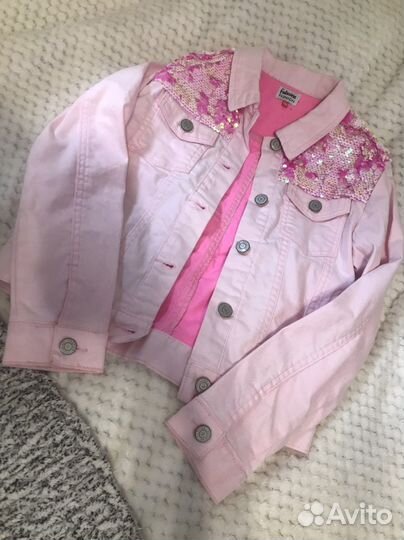 Джинсовая куртка для девочки 134 140