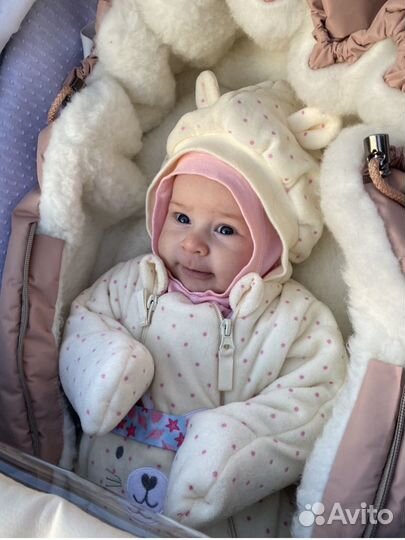 Конверт в коляску зимний с овчиной Forest Kids