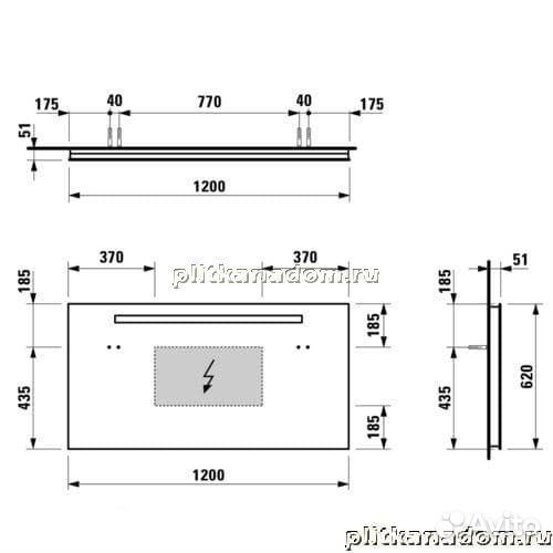 Laufen Palace 4.4726.1.996.144.1 зеркало, с подсветкой