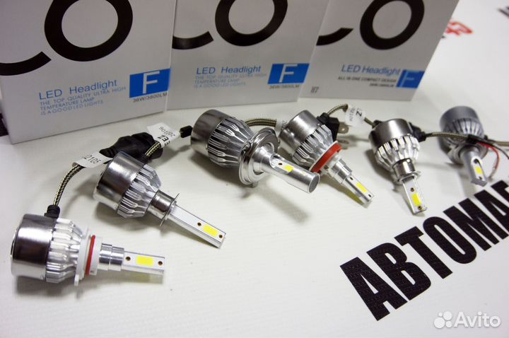 Светодиодные лампы C6 Led Headlight 2шт 6000K