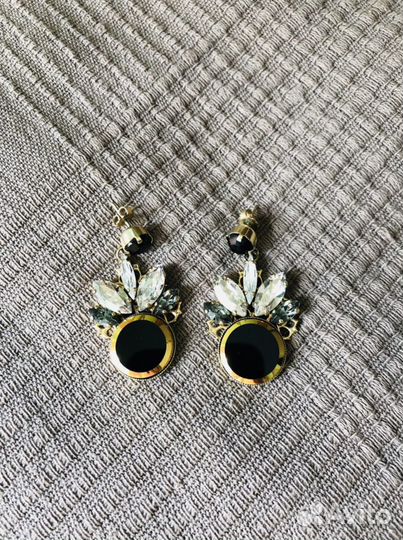 Вечерние серьги с кристаллами