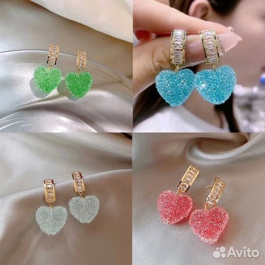 Сияющие серьги-мармеладки 