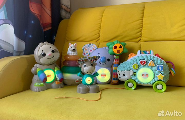 Fisher price линкималс панда ёж ленивец лама лось