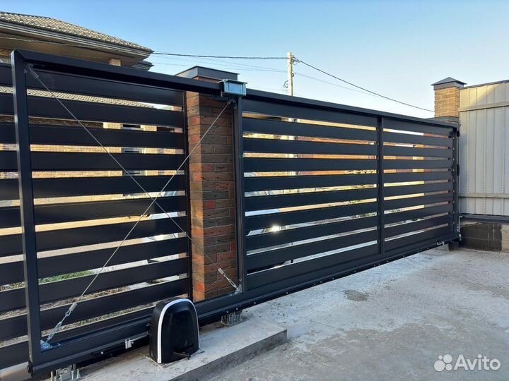 Ворота на алюминиевой раме Алютех