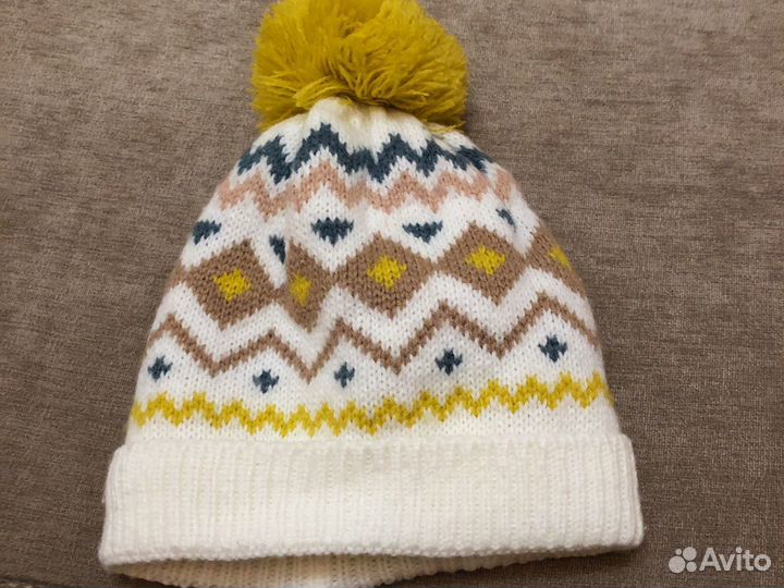 Комплект шапка и варежки