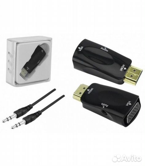 Адаптер-переходник hdmi-VGA (hdmi-M/VGA-F) Черный