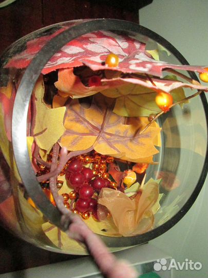 Ваза большая для флорариума с наполнением