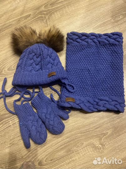 Шапка, снуд, варежки для мальчика