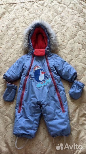Зимний комбинезон для мальчика 74-80