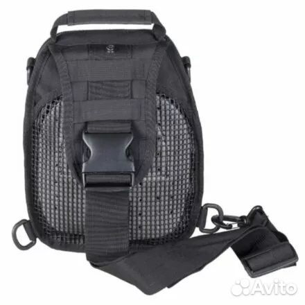 Сумка тактическая через плечо черная