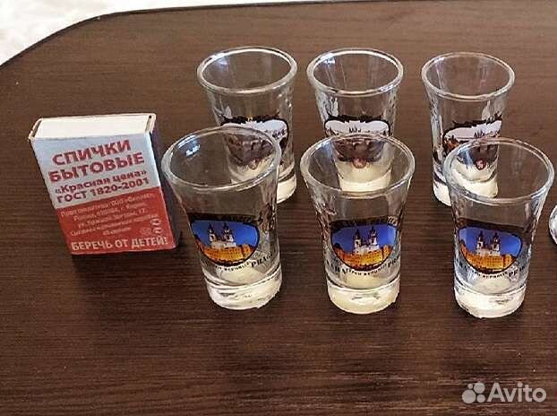 Сувенирные рюмки, новые. Чехия. 6 шт