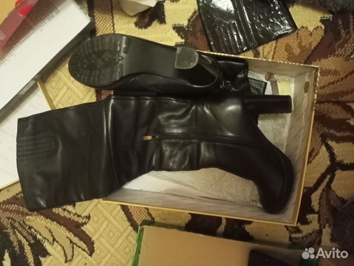 Сапоги женские натуральная кожа 39 40