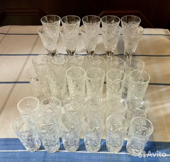Стопки Рюмка Хрусталь СССР. Винтаж. новые