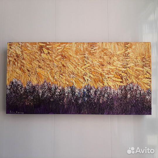 Картина рожь Символ богатства маслом на холсте